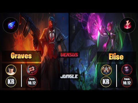 Clid GRAVES (Jungle) [Phase Rush] VS ELISE - Challenger KR Patch 10.12