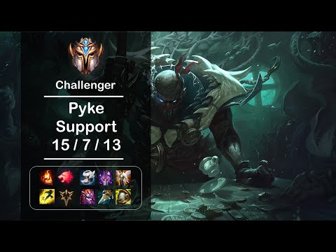 [4K] LOL Challenger Pyke Support (15/7/13) Ep.206