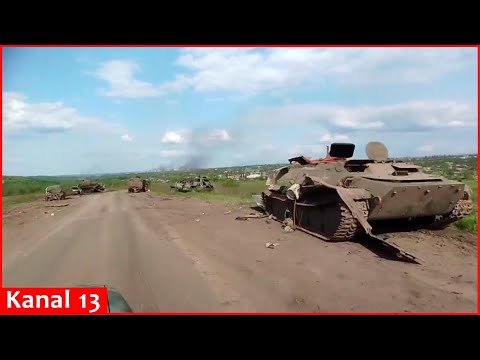 Ukrainian fighters show the final situation on the road to Bakhmut