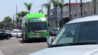Gardena Transit Route IX Passing By In Downtown Gardena Ca