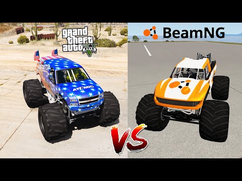 GTA 5 MONSTER TRUCK V/S BEAMNG MONSTER TRUCK - WHICH IS BEST?