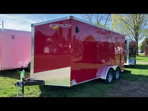 2022 Stealth Mustang 7'x16' Cargo Trailer w/ Rear Ramp Door