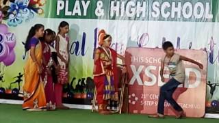 Spoorthy Bahubali skit performance as shivagami in school anualday