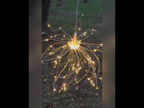 Гірлянда проволочна Капля роси LED феєрверк AVATAR-180 на батарейках з пультом ДУ (теплий білий)