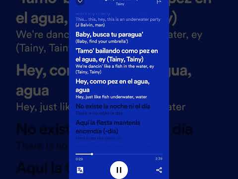 Tainy - Agua (with J Balvin )(lyrics)#lyrics #agua #jbalvin #spongebob #tainy #feelthechords