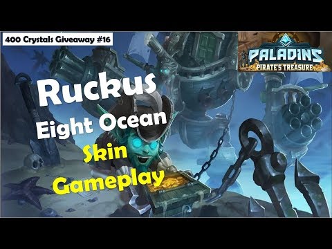 Paladins 2.8 Pirate Treasure PTS - Ruckus New Eight Ocean Skin Gameplay