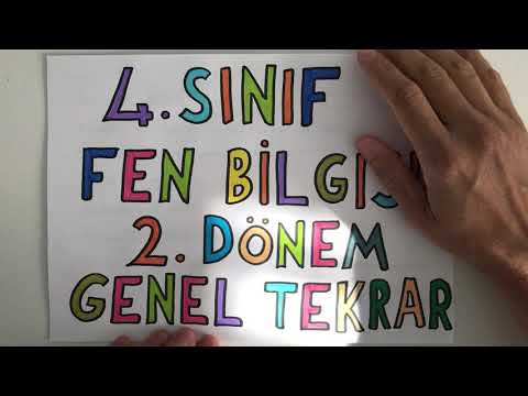 4. Sınıf Fen Bilgisi 2. Dönem Genel Tekrar (Yazılı soruları)