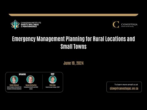 
<span>Emergency Management Planning for Rural Locations and Small Towns</span>
