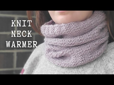 How to KNIT a cozy Neck Warmer step-by-step | Beginner-friendly tutorial