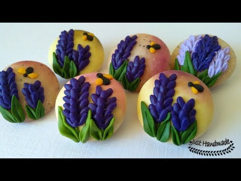 ~JustHandmade~ Polymer clay (fimo) lavender brooch tutorial