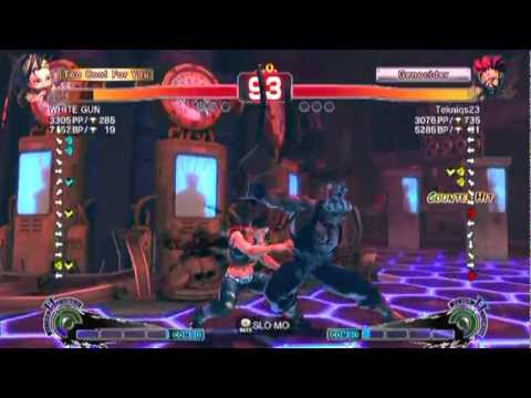 SSF4 AE: WHITE GUN(Ibuki) vs Tekniqs23(Akuma) - HD 720p