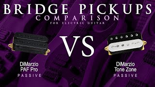 Video thumbnail for DiMarzio PAF PRO vs TONE ZONE - Passive Bridge Guitar Pickup Comparison Tone Demo by Mike Stamper