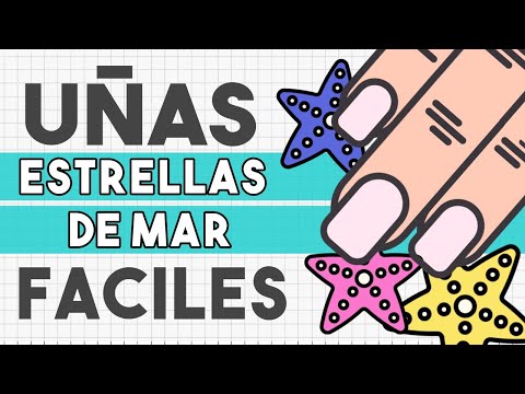 Manicura veraniega en UÑAS CORTAS – MUY FÁCIL 💅🏼 UÑAS ESTRELLAS DE MAR 🌟
