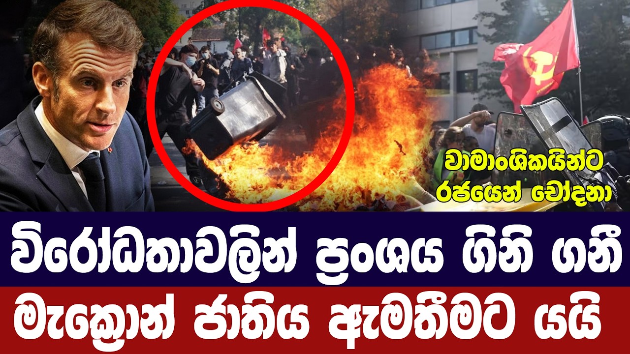 විරෝධතාකරුවන් ප්‍රංශයට ගිනි තියයි