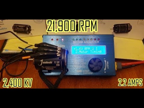 Hobbywing 17.5T G2.1 Justock on Power hobby BMA-01 motor analyzer #hobbywing #powerhobby #skyrc