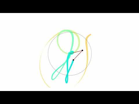 Double-Pendulum with ELASTIC arms [60 fps + colorful trail]