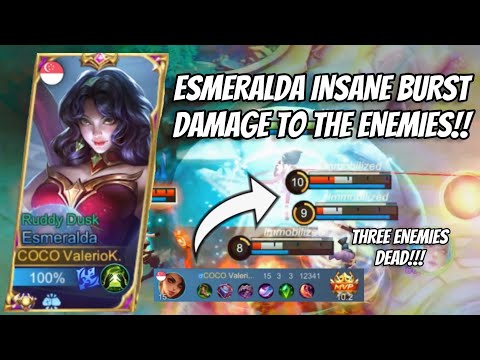 15 Kills!! - Esmeralda Insane BURST DAMAGE To The ENEMIES!!! | Mobile Legends | Esmeralda Best Build