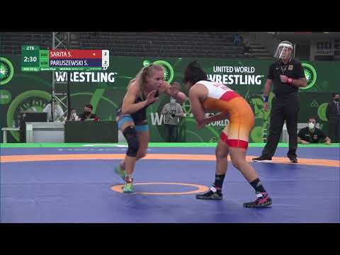 1/4 WW - 59 kg: S. SARITA (IND) v. S. PARUSZEWSKI (GER)