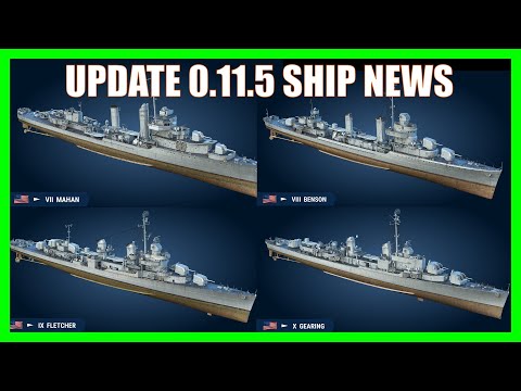 Update 0.11.5 World of Warships New US Destroyer Ship Models Wows News