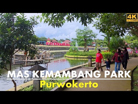 walking around Taman Apung Mas Kemambang Park at Purwokerto City❗Central Java