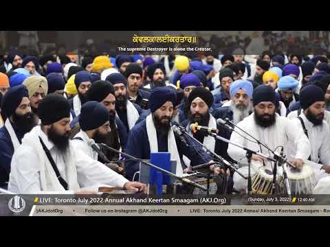 077 Bhai Jagjit Singh Jee Melbourne Saturday PM Toronto July 2022 Annual Akhand Keertan Smaagam