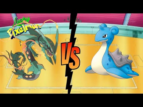 Lucky Pixelmon - Lapras Vs Mega Rayquaza