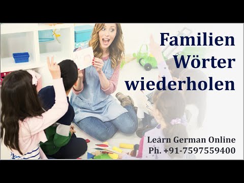 Familien Wörter wiederholen | German Words | Learn German A1 A2 B1