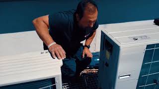 Como instalar una máquina de aire acondicionado con unidad interior de conductos.