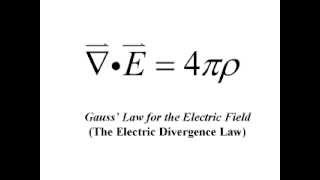 Maxwell's Equations: Gauss's Law