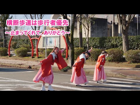 横断歩道は歩行者優先　～止まってくれて、ありがとう～
