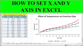 How to Set X and Y Axis in Excel (Excel 2016)