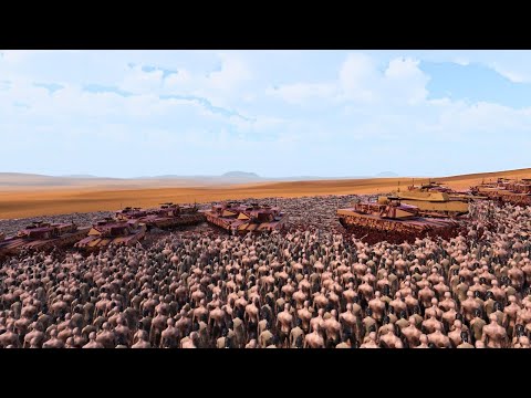 100 M1 ABRAMS TANKS vs 1,000,000 ZOMBIES | Ultimate Epic Battle Simulator 2