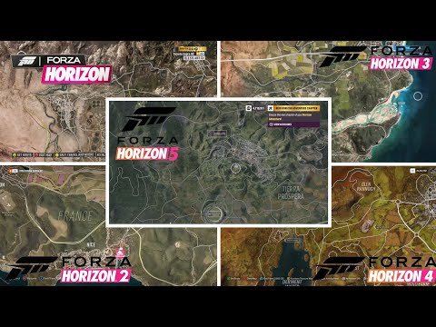 World Map Comparison of EVERY Forza Horizon! l Forza Horizon 1,2,3,4,5