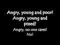 Anti Flag - Angry, Young and Poor (Lyrics) 
