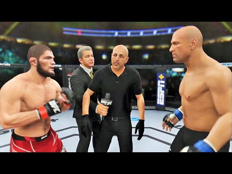 Khabib Nurmagomedov vs Mark Coleman Full Fight - UFC 4 Simulation