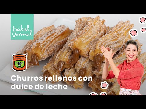 Churros rellenos con dulce de leche