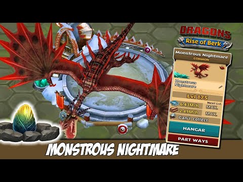 Common Monstrous Nightmare Max level 175 | Dragons: Rise of Berk