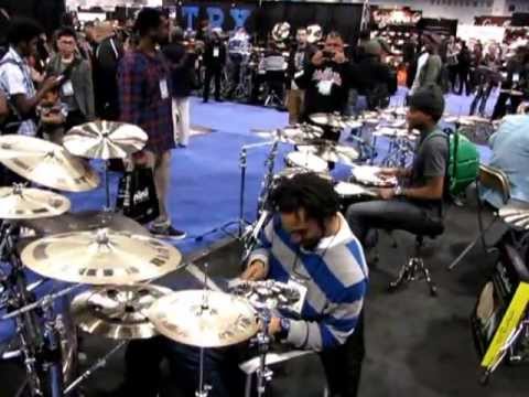 Turkish Cymbals Booth Namm 2013 ( drummers having fun 2 )