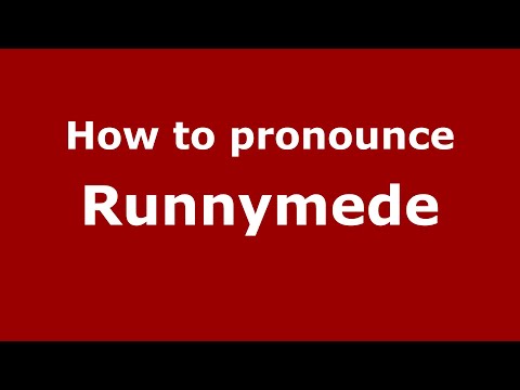 How to pronounce Runnymede