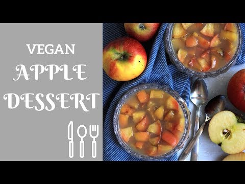 VEGAN APPLE DESSERT - 3 INGREDIENT VEGAN APPLE JELLO CUPS RECIPE | INTHEKITCHENWITHELISA