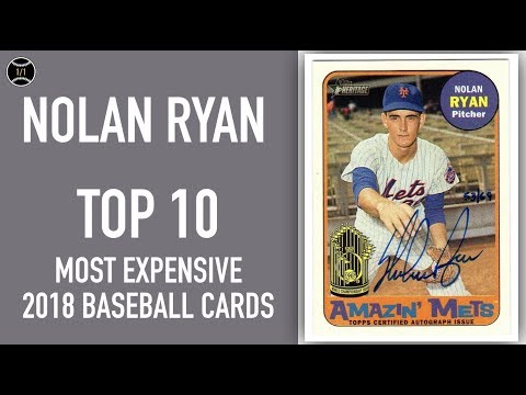 Nolan Ryan 2018: Top 10 Most Expensive 2018 Baseball Cards Sold on Ebay (August - October 2018)
