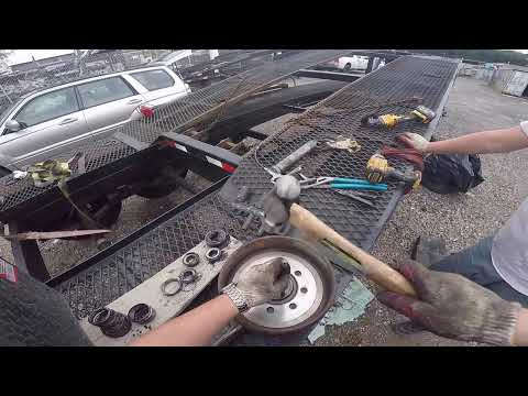kaufman trailer race bearings and seals installment on 7k dexter axle