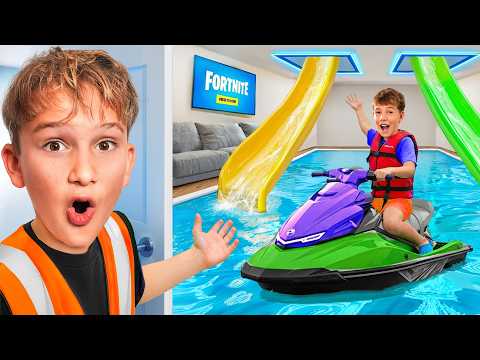 ⁠I Built a SECRET POOL in My Room!