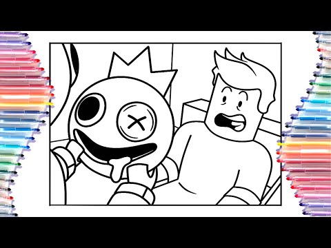 ORIGIN of the BLUE coloring pages / RAINBOW FRIENDS / Rob Gasser - Superhero [NCS Release]