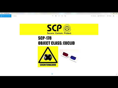 SCP 178 : Lunettes 3-D (description)