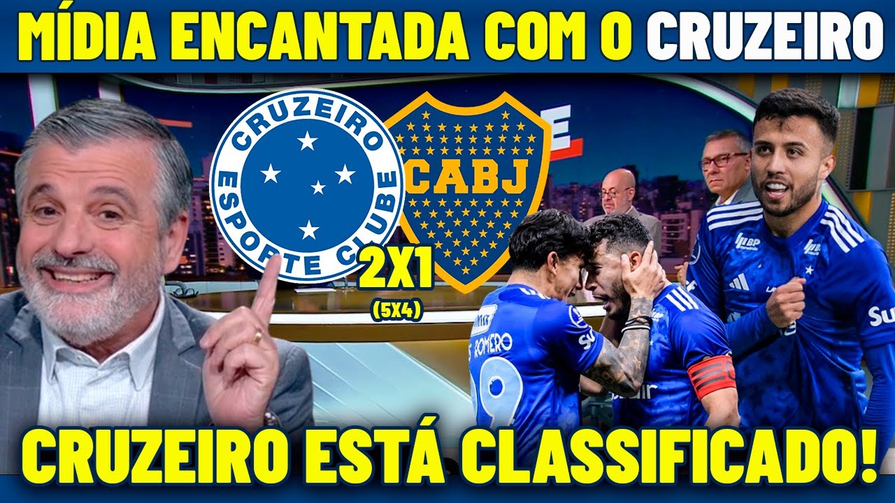 IMPRENSA EM CHOQUE COM O CRUZEIRO! CRUZEIRO 2X1 BOCA JUNIORS! NOTICIAS DO CRUZEIRO HOJE