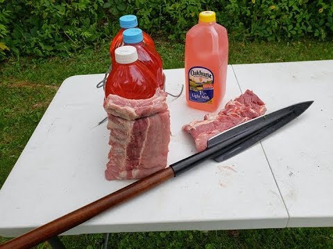 Will it kill?Slashing/ stabbing meat and bone with the Assegai spear by Cold Steel.