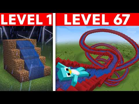 Level 1 to 100 Waterparks in Minecraft!