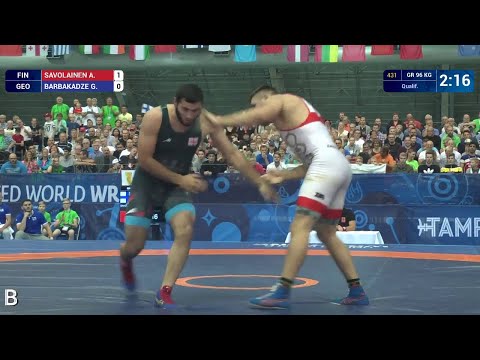 Qual. GR - 96 kg: A. SAVOLAINEN (FIN) df. G. BARBAKADZE (GEO) by VPO, 3-0