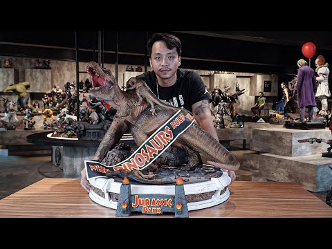 BEST 1/8 STATUE | T-REX VS Velociraptors in the Rotunda by Prime 1 Studio